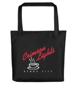 Crimson Lights tote bag