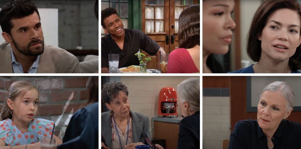 general hospital spoilers chase, tj, liz, violet, stella, and tracy.