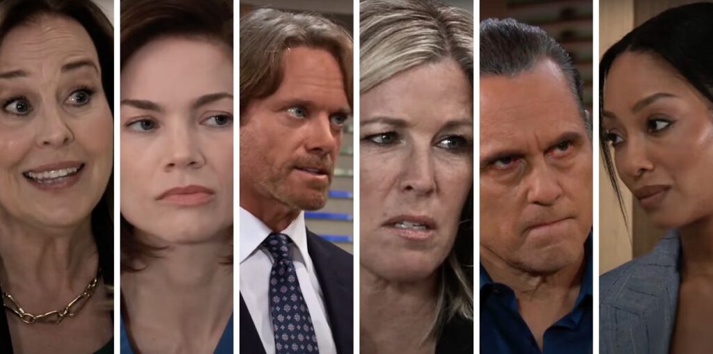 general hospital spoilers laura, liz, john, carly, sonny, jordan for may 31.