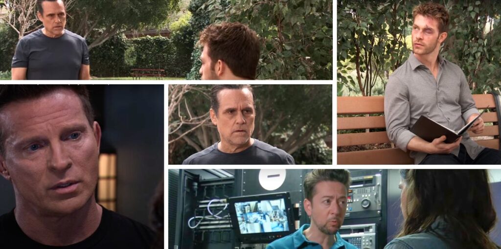 general hospital spoilers sonny angry at dex and jason, also spinelli talking to sam.