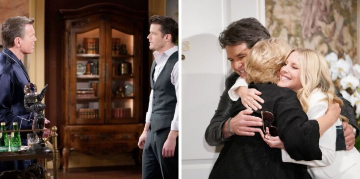 young and restless spoilers jack and kyle, traci hugs chris and danny.