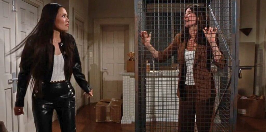 bold and beautiful luna keeping steffy in a cage.