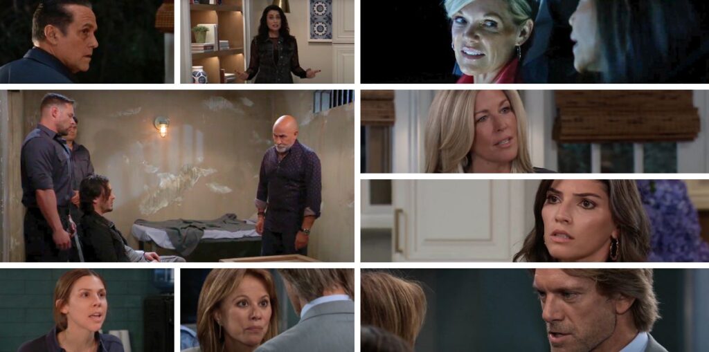 general hospital spoilers collage sonny, lois, alexis, john, kristina, carly, blq, lucky, ava.