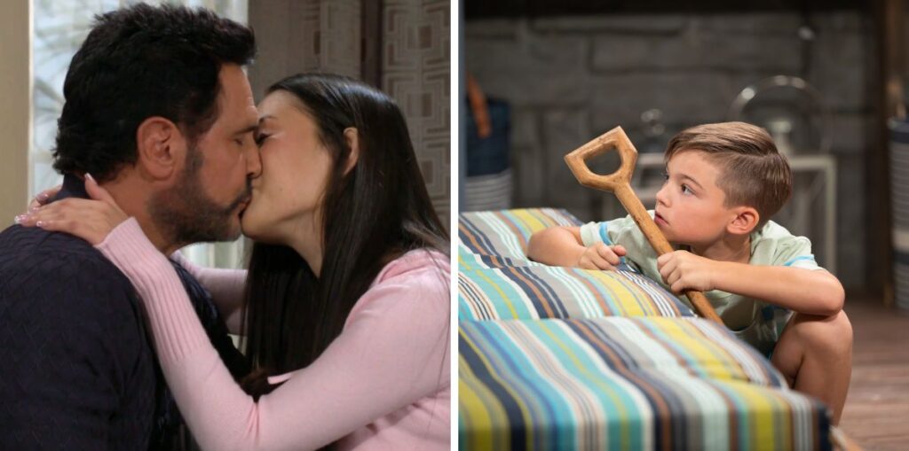 soaps best and worst with bill and luna kiss from b&b and james listening on gh.