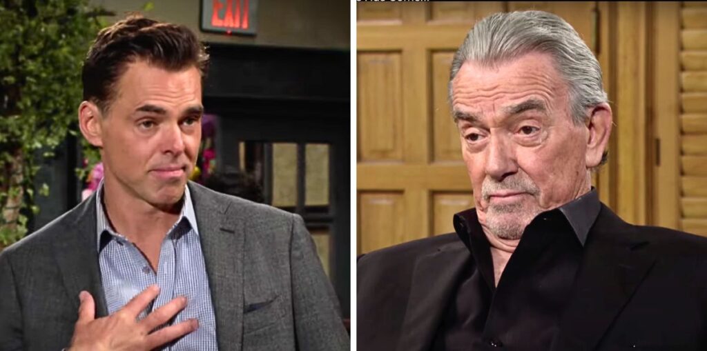 young and restless billy, jason thompson faces off with victor, eric braeden.