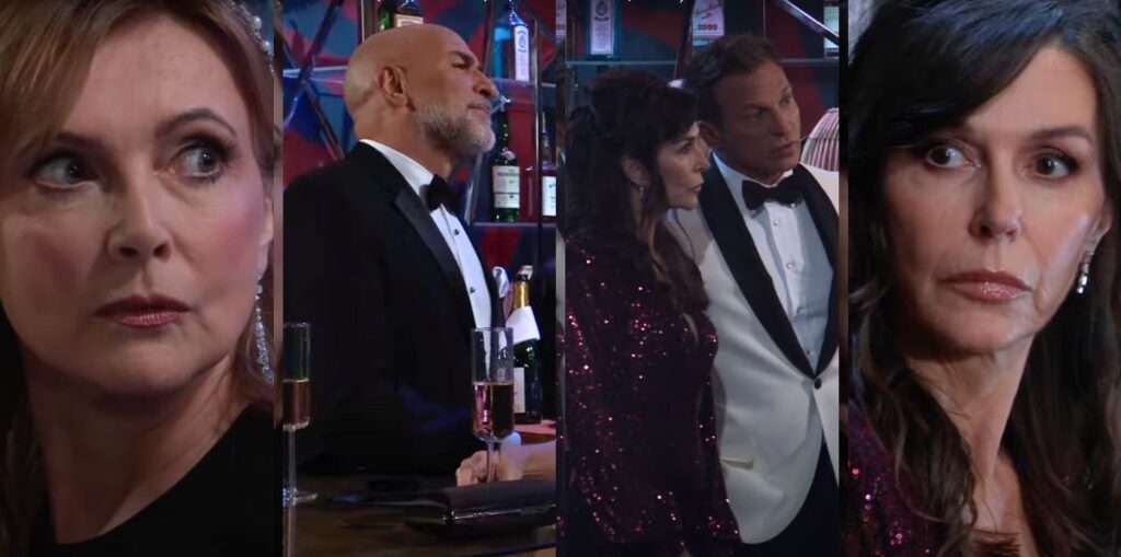 emma samms, carlo rota, steve burton and finola hughes on general hospital.