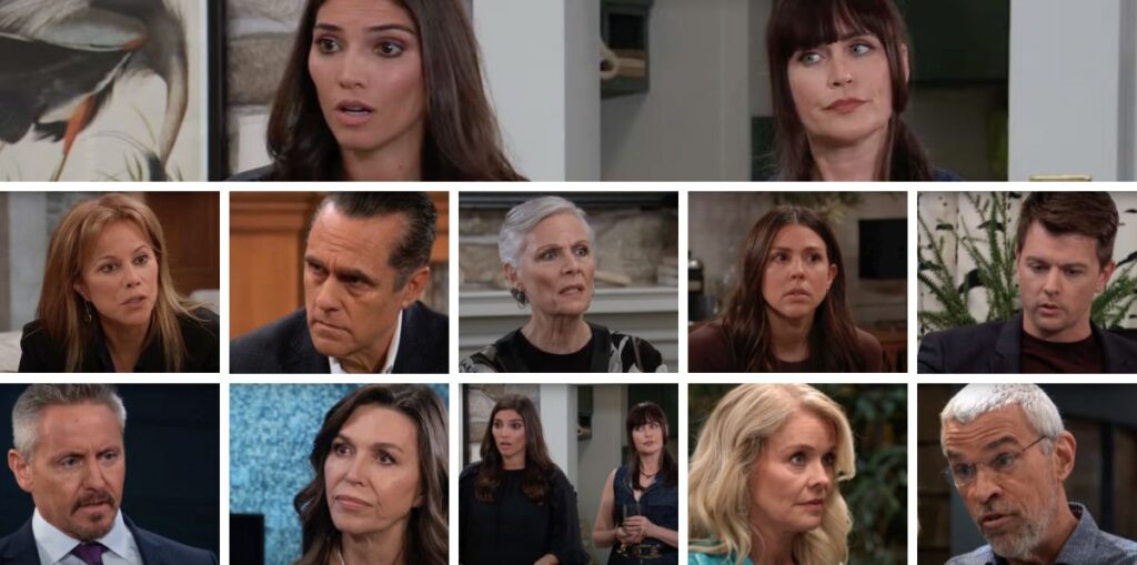 general hospital spoilers collage alexis, sonny, jason, carly, anna, felicia, mac, kristina, michael, tracy.