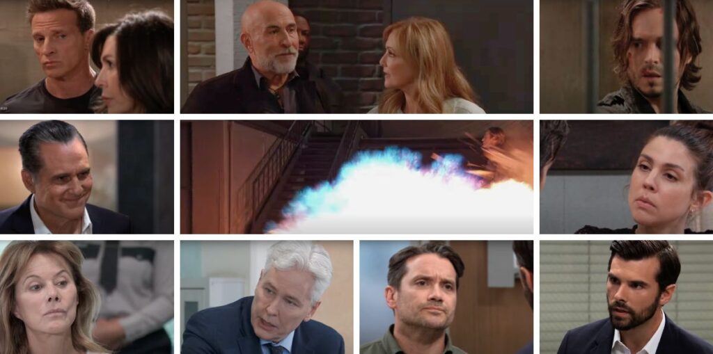 general hospital spoilers collage sidwell, holly, jason, anna, chase, dante, sonny, alexis, martin.