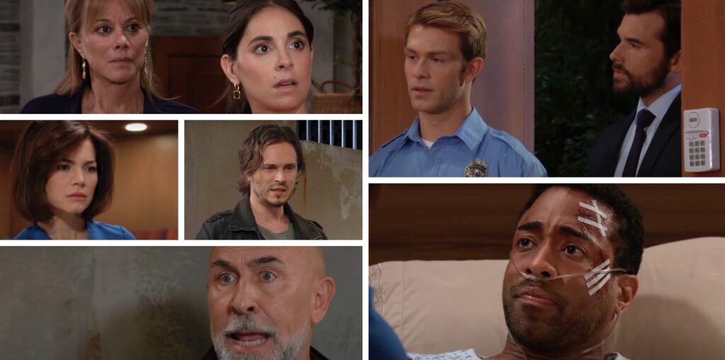 general hospital spoilers collage lucky, liz, alexis, molly, dex, chase, sidwell, is